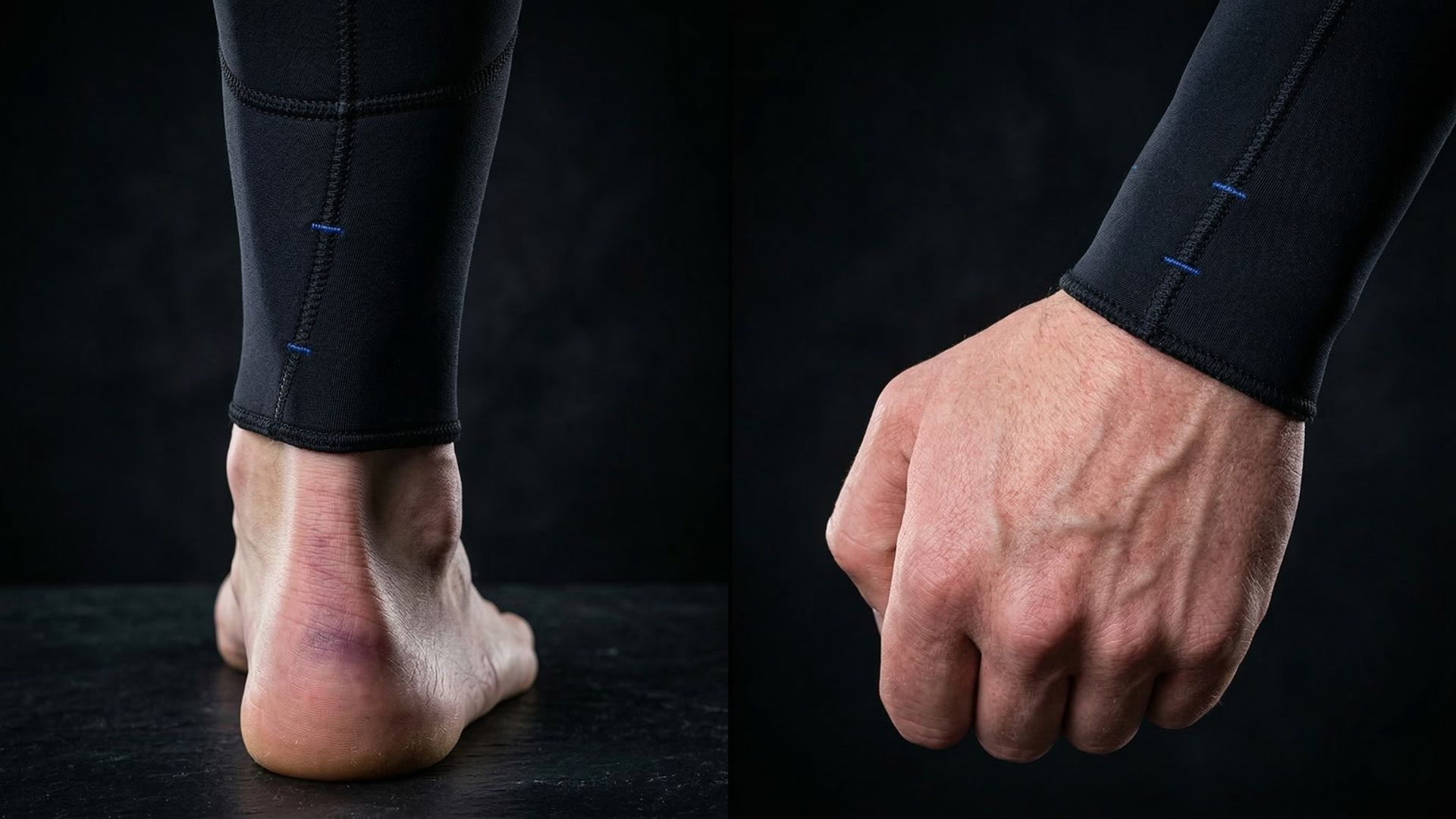 Remates reforzados con hilo elástico en los perfiles de muñecas y tobillos