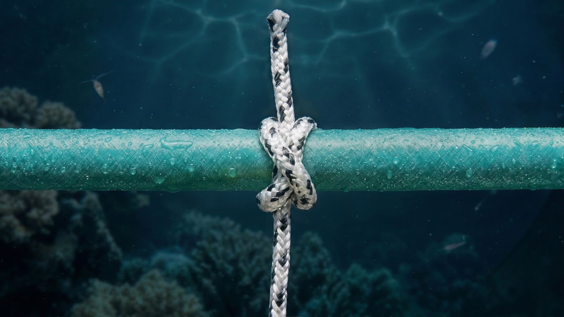 Paso 4: Pasar el extremo del dyneema por debajo del cruce del constrictor para apretar el obús