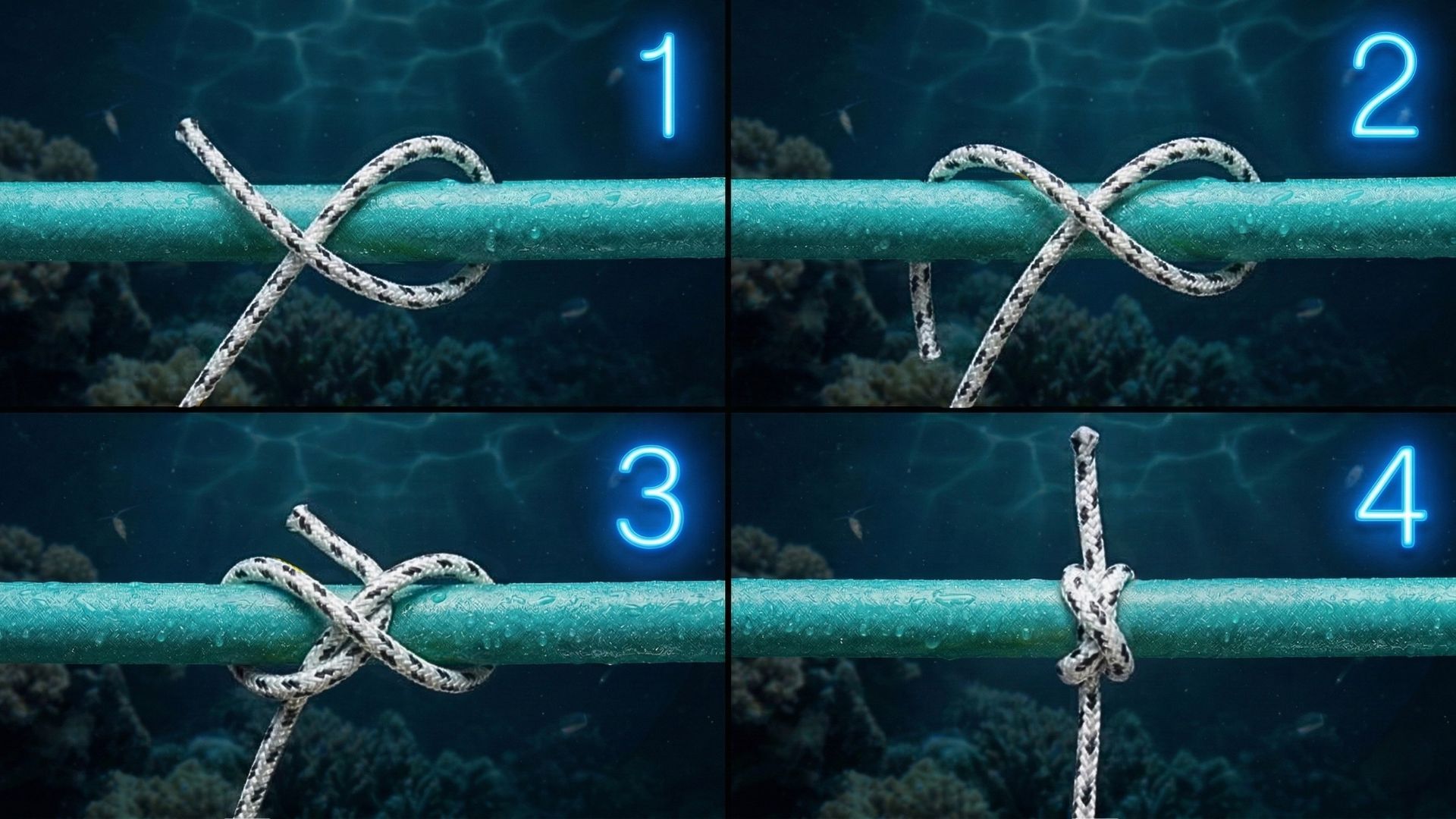 Nudo constrictor para gomas de fusil