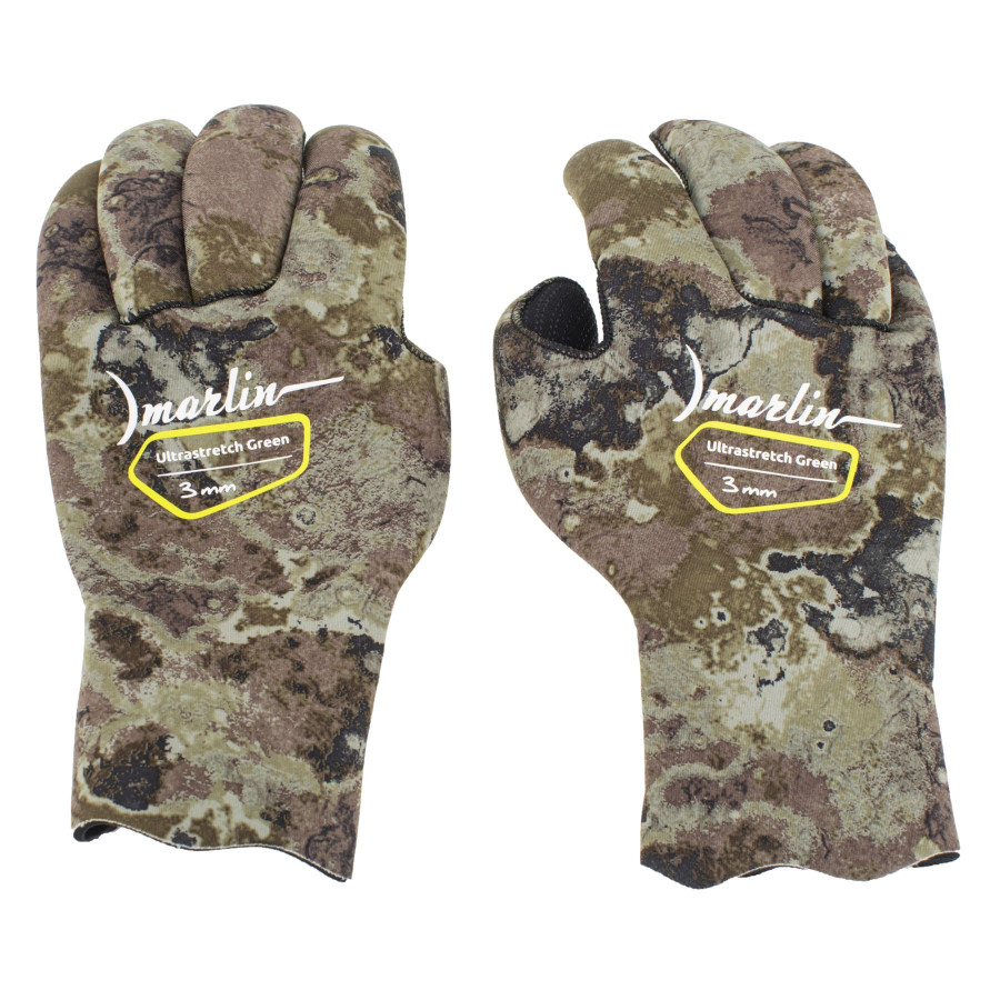 Guantes Marlin ULTRASTRETCH 3 mm Verde Camuflaje